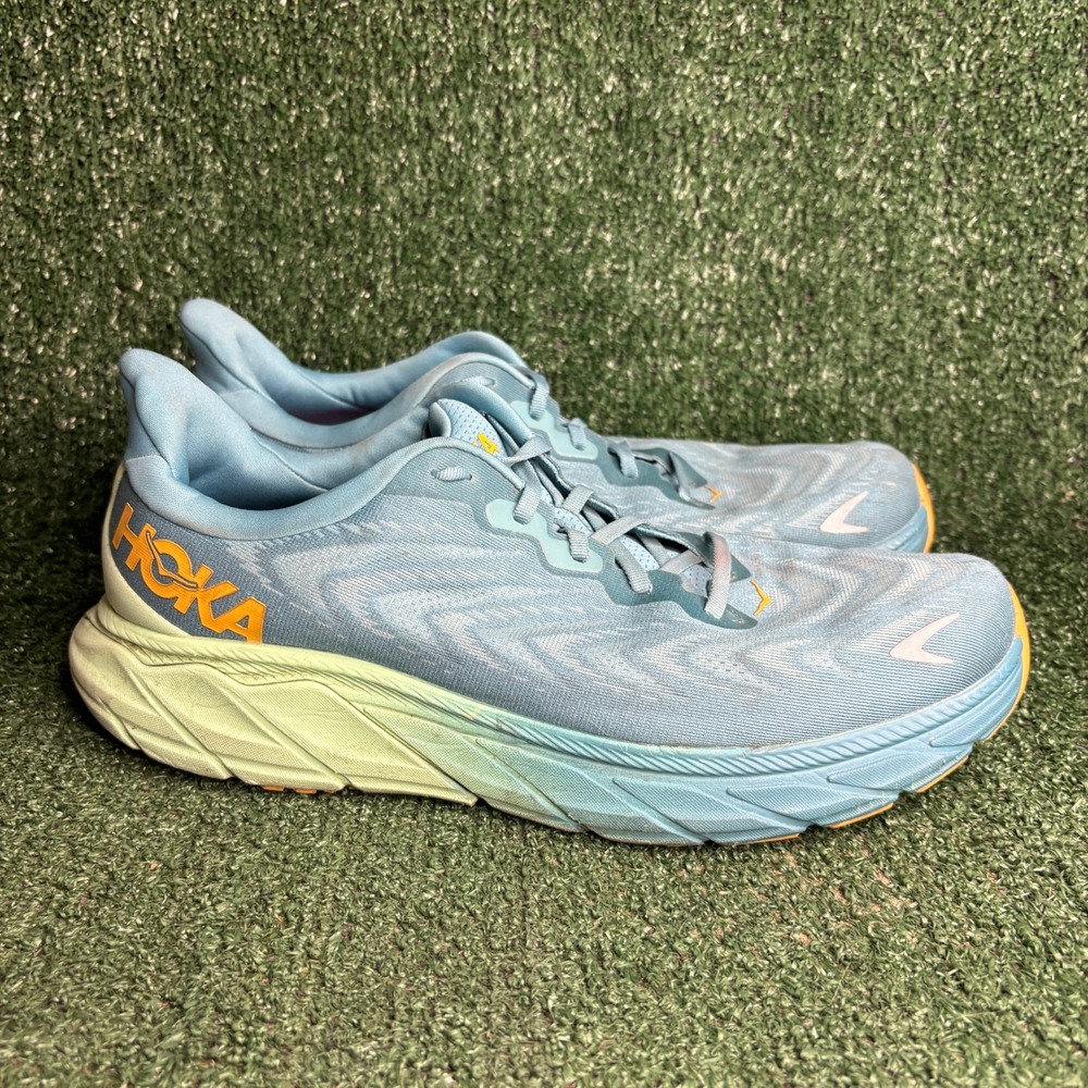 Hoka Arahi 6 Stability Cushioned Lightweight Road Running Shoes Blue Mens 12.5 D